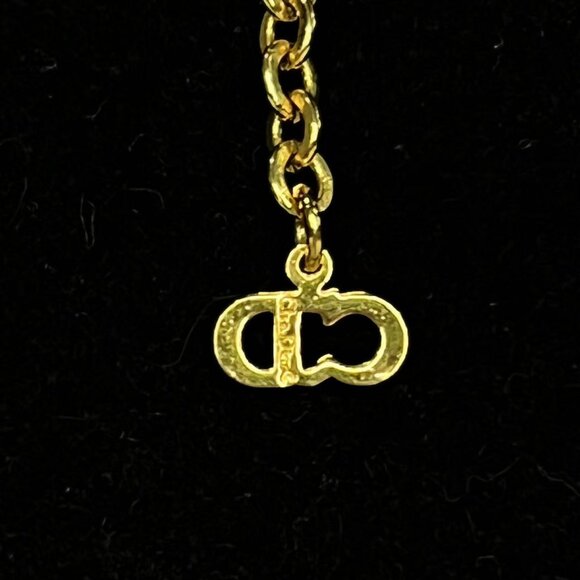 Christian Dior Crystal CD Pendant Necklace - Picture 5 of 10